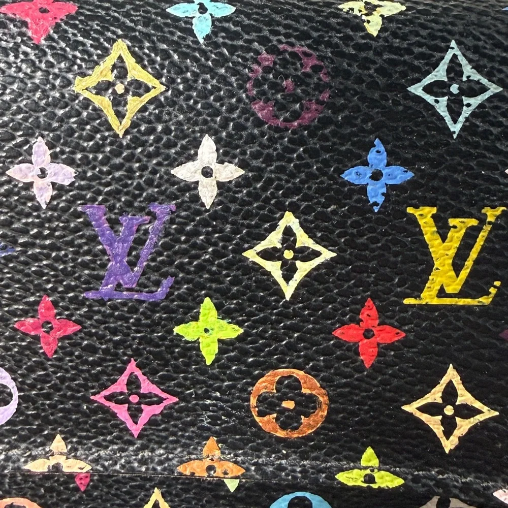 Authentic  Louis Vuitton Murakami Sarah Wallet – Black Multicolor - Picture 12 of 12